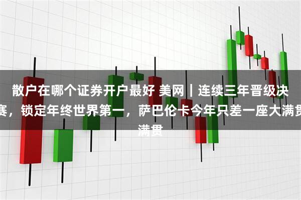 散户在哪个证券开户最好 美网｜连续三年晋级决赛，锁定年终世界第一，萨巴伦卡今年只差一座大满贯