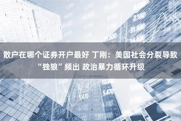 散户在哪个证券开户最好 丁刚：美国社会分裂导致“独狼”频出 政治暴力循环升级